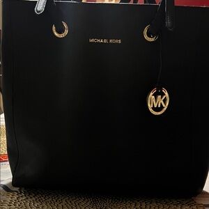 Michael Kors Black and Gold Tote
